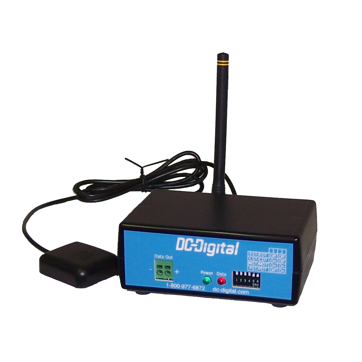 (DC-GPS-MI-2-Master) Master Clock Transmitter with GPS Receiver Synchronized, 4-Wire & RF Wireless Data Output